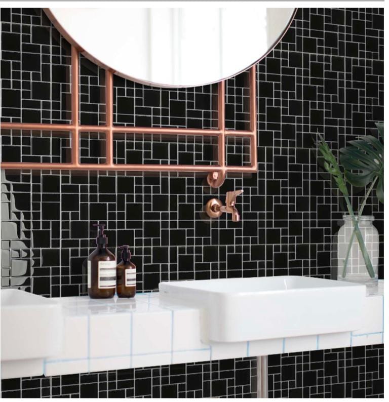 Onyx Black Glass Tile