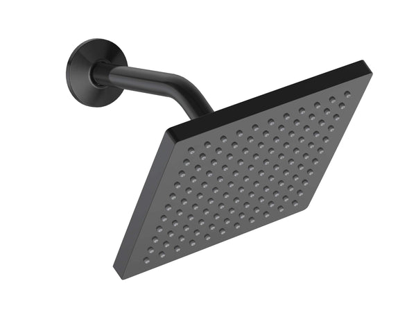 Aqua Shower SQR 8 Inches Matte Black