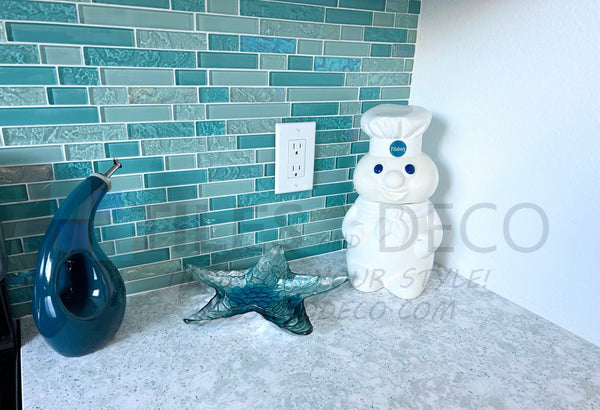 Bahamas Aqua Linear Glass Tile