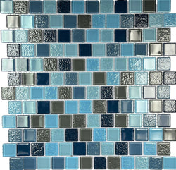 Riviera Light Blue 1x1 Mosaic Tile - Tiles and Deco