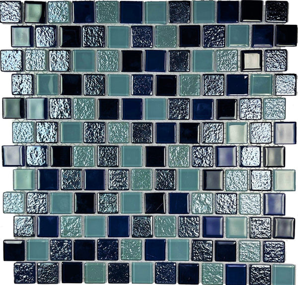 Riviera Blue 1x1 Mosaic Tile - Tiles and Deco