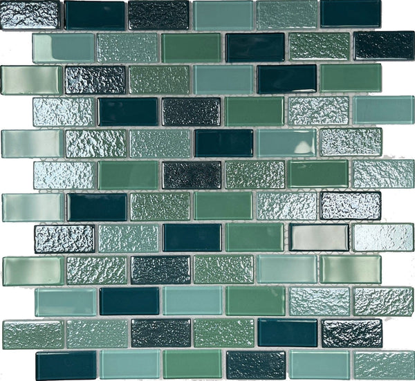 Riviera Turquoise 1x2 Mosaic Tile - Tiles and Deco