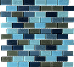 Riviera Light Blue 1x2 Mosaic Tile - Tiles and Deco